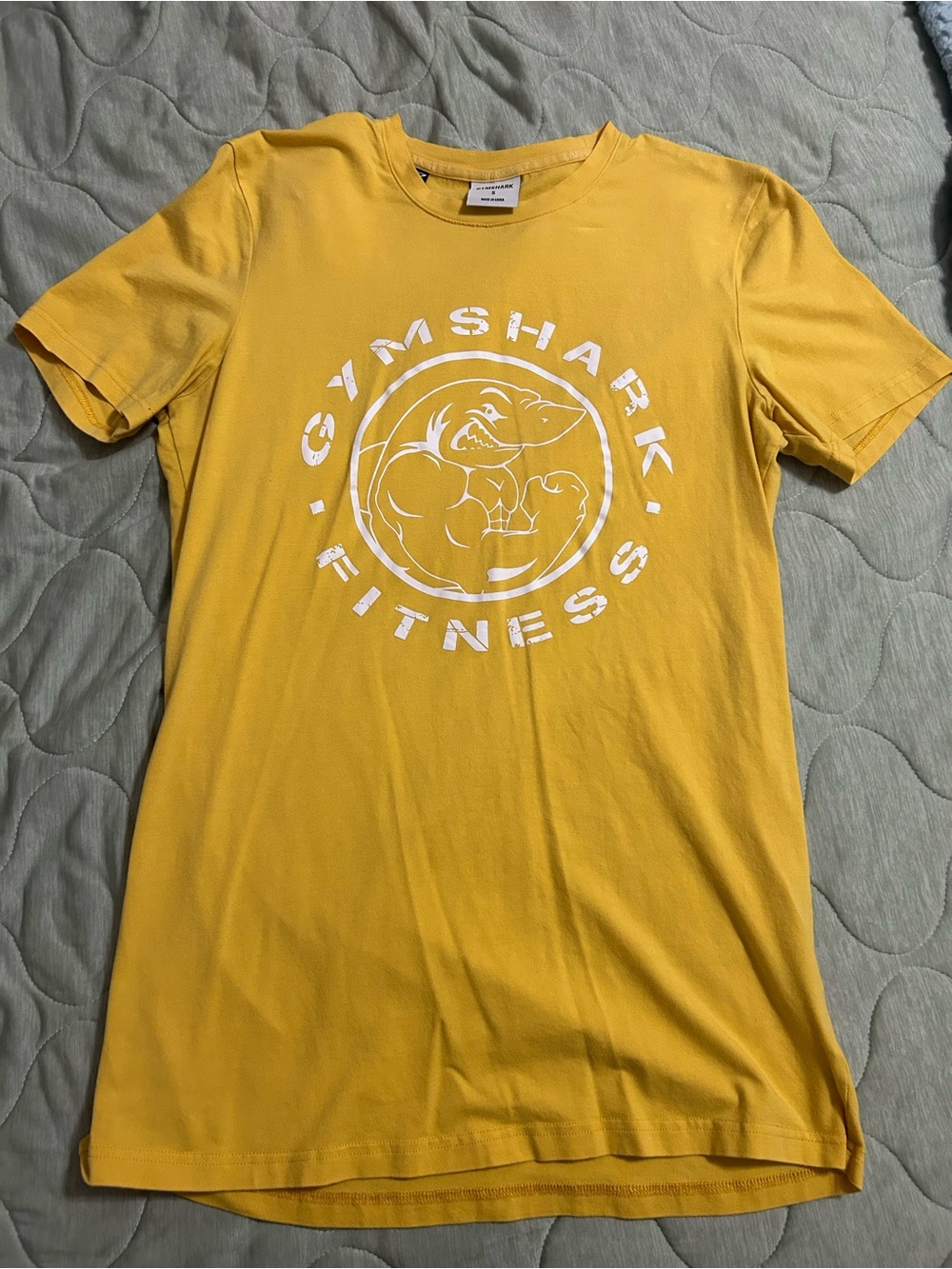 Gymshark Yellow Crewneck Logo Tee